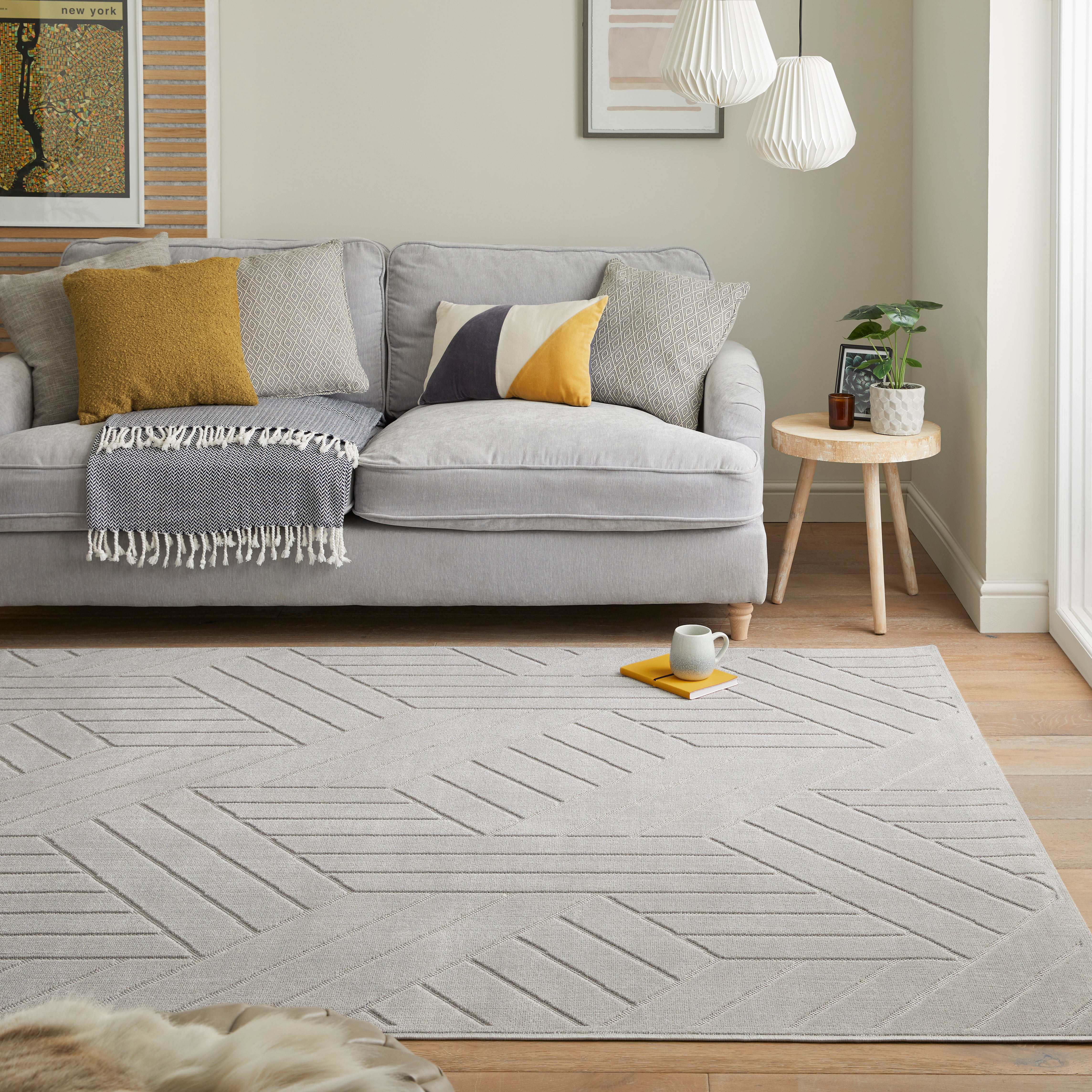 Concept Looms Maze MAZ102 Grey Large Rectangle Rug
